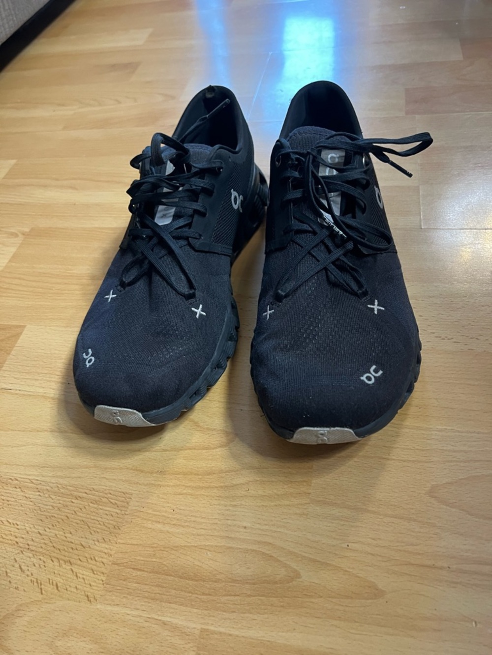 On Running Men's Black Lace-Up Athletic Sneakers